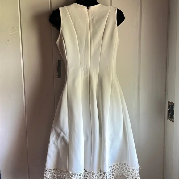 Donna Ricco New York White Flare Dress - Picture 2 of 4